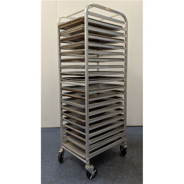 20 Slide Aluminum Bun Pan Rack W/38 Sheet Pans | JB33/R4