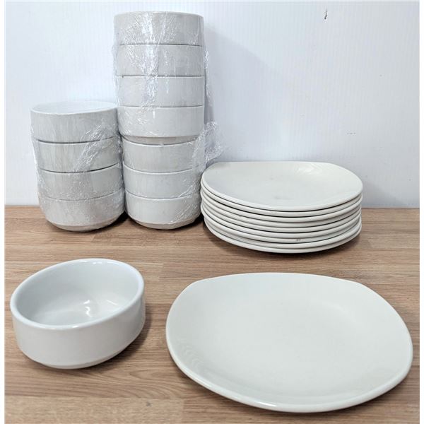 White Plates & Bowls - Lot of 22pcs | Bsml21/FtG