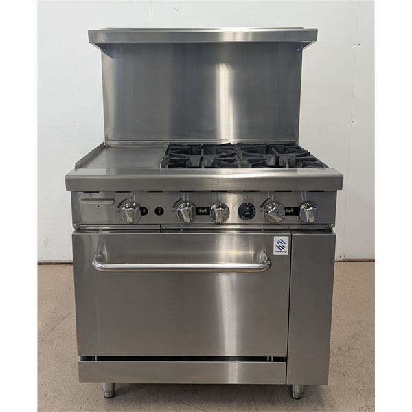 Newtop SM-R36-12B-4B 36" Gas 4-Burner Range & Griddle W/Standard Oven | 20003/R5