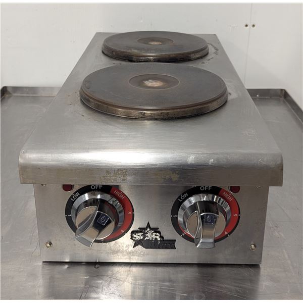 Star 8I-502FF 12" Electric Hotplate With 2 Burner & Infinite Heat | A0020/MR2-2