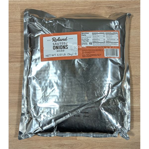 Roland Sauteed Onions Diced, 3Kg - Lot of 6 | L3-1