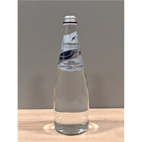 San Benedetto Carbonated Natural Spring Water, 750mL - Lot of 12 | L3-1