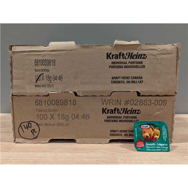 Kraft Smooth Peanut Butter, 18g - Lot of 140 | L4-3