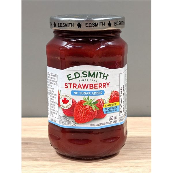 E.D.Smith Strawberry Spread,Nosugar Added, 250mL - Lot of 4 | L3-2