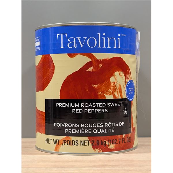 Tavolini Premium Roasted Sweet Red Peppers, 2.9Kg - Lot of 2 | Can Rack15