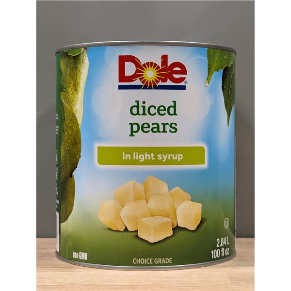 Dole Diced Pears in Light Syrup, 2.84L | Can Rack14