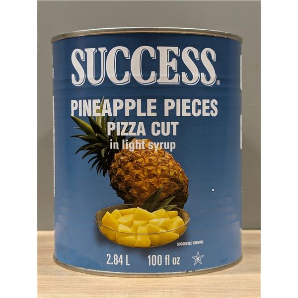 Success Pineapple Pieces Pizza Cut in Light Syrup, 2.84L - Lot of 6 | EC5