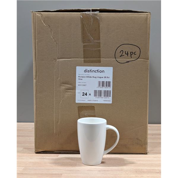 Distinctions Monaco White Mug Vogue , 10oz - Lot of 24 ( 1 Case ) | EC4