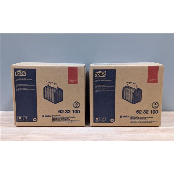 Tork Tabletop Napkin Dispenser, Black - Lot of 2 | EC4