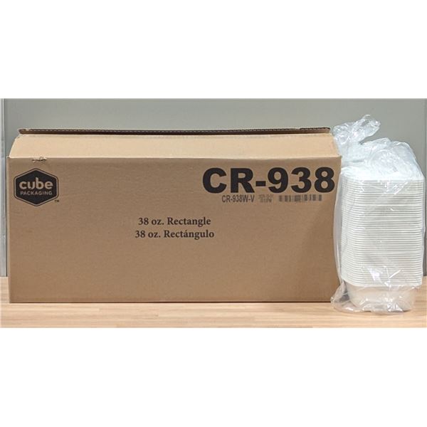 Cube Packing 38oz Rectangle Container with Lid , CR-938 - Lot of 150 Set | MM1