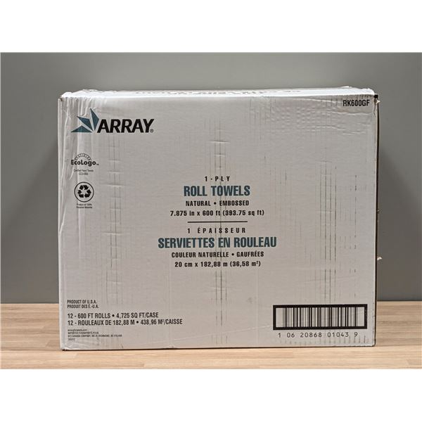 Array Roll Towels, Natural, RK600GF - Lot of 12rolls ( 1 Case 0 | PC1
