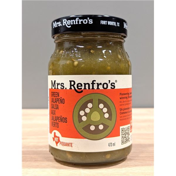 Mrs. Renfro's Green Jalapeno Salsa, 473mL - Lot of 3 | L3-2