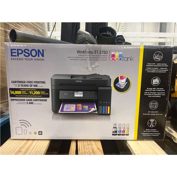 Epson Workforce ET-3750 EcoTank Wireless All-in-One Printer