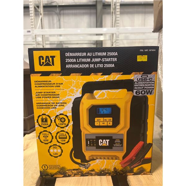 CAT 2500A Lithium Jump-Starter With USB-C and 60W Input Power