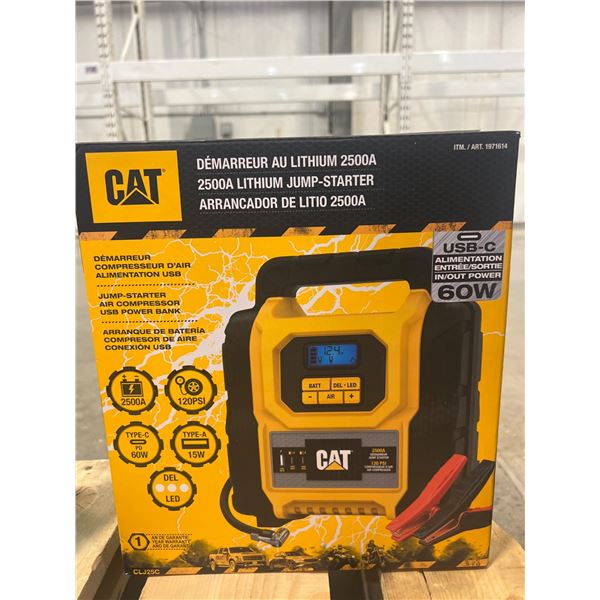 CAT 2500A Lithium Jump-Starter With USB-C Output and LED Display