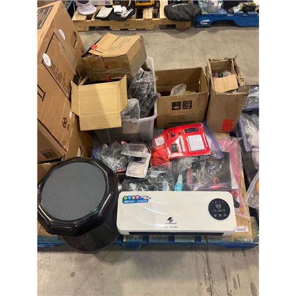 PALLET LOT – Lot with Wall Heater, Hardware Components, and Miscellaneous Parts