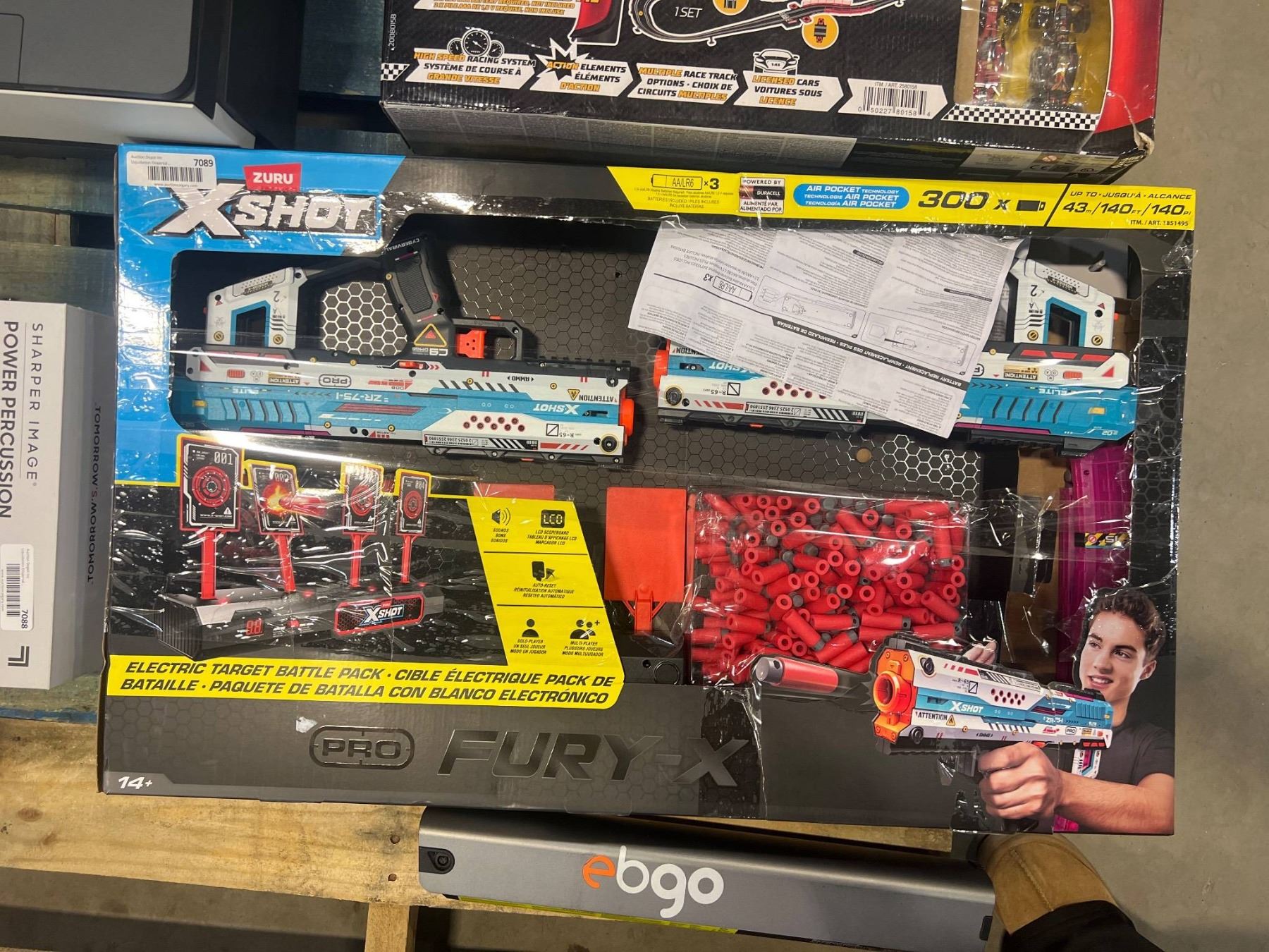 Zuru X-Shot Pro Fury 4-Pack Electric Target Battle Set with Accessories