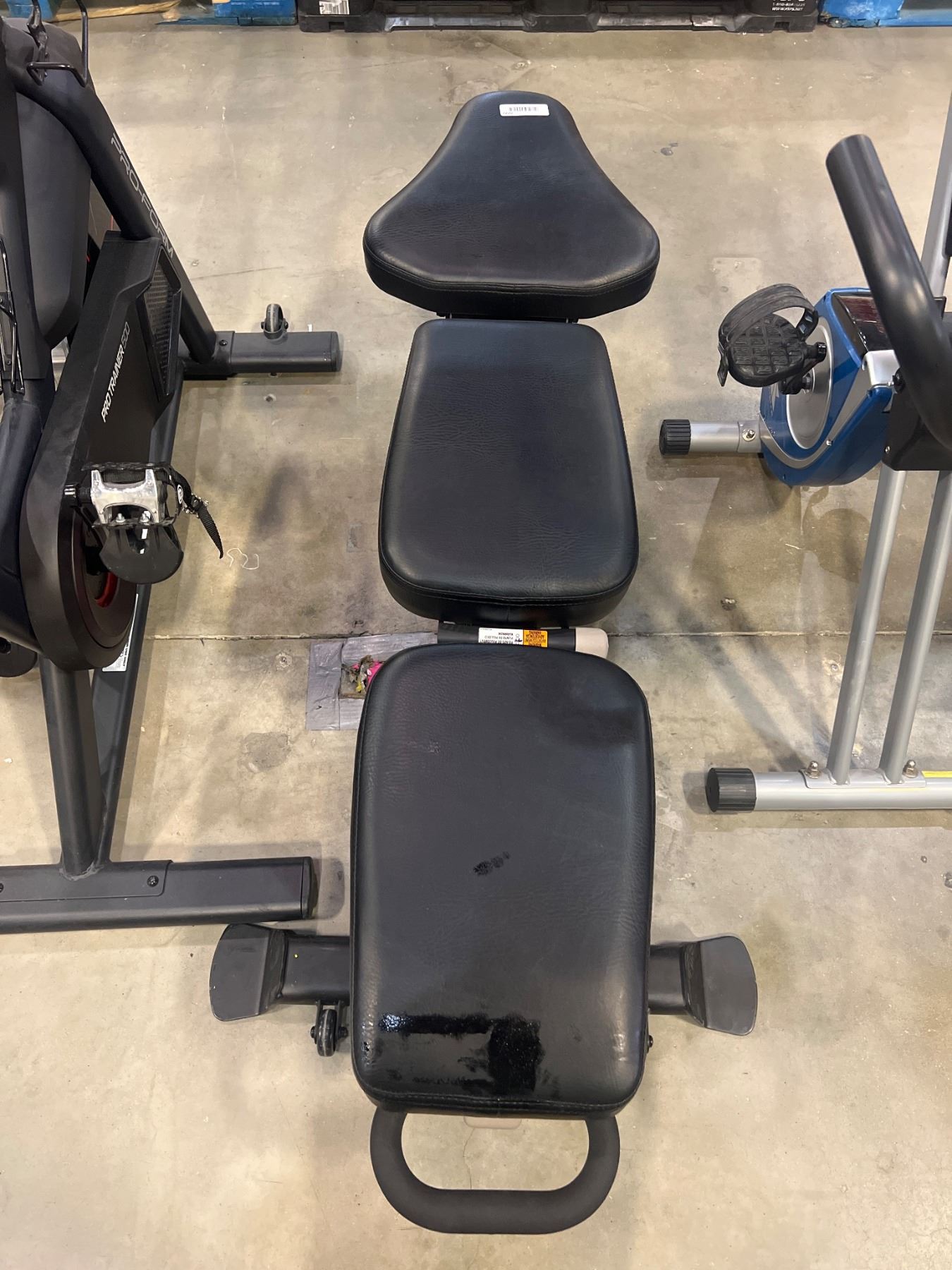Centr Branded Adjustable Workout Bench with Padded Seat and Supports