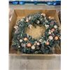 Image 1 : 48-Inch LED Pre-Lit Decorative Wreath with Ornaments