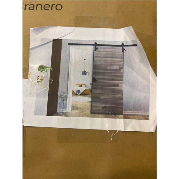 Ove Decors Dark Walnut Sliding Barn Door 10DBS-DOD136-159JS, 18 x 84 x 1-3/8 Inches