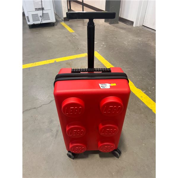 Lego-themed Hard Shell Rolling Suitcase with Non-Functional Handle