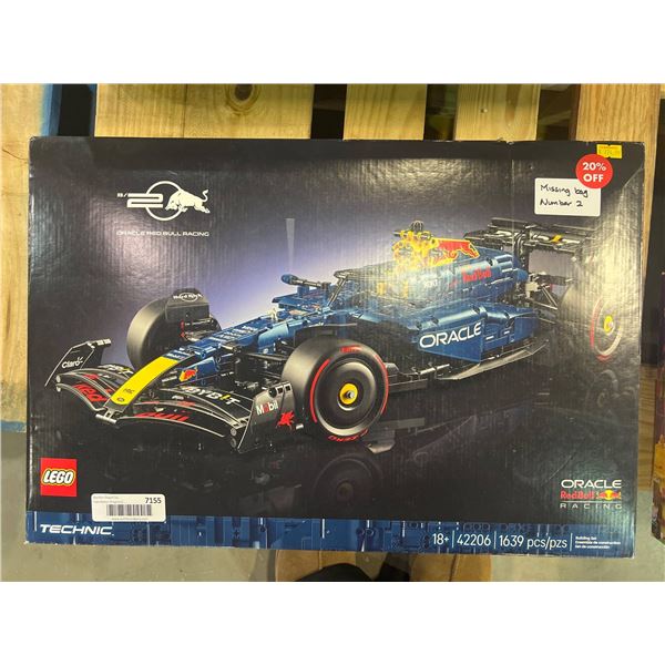 LEGO Technic Set 42206 Oracle Red Bull Racing Car, 1639 Pieces