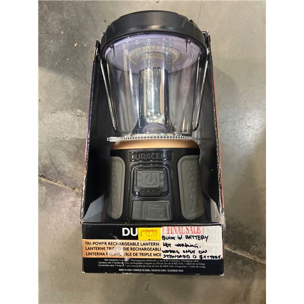 Duracell 2000 Lumens Tri-Power Rechargeable Lantern with USB Charging Capabilities