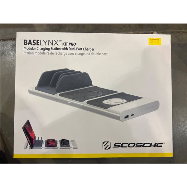 Scosche BaseLynx Kit Pro Modular Charging Station with Qi Wireless Pad