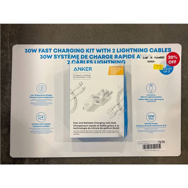 Anker 30W Fast Charging Kit With 2 Lightning Cables for iPhone
