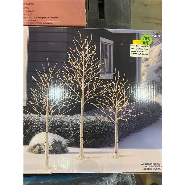 3 LED Birch Trees With 58 LED Lights, Multiple Heights