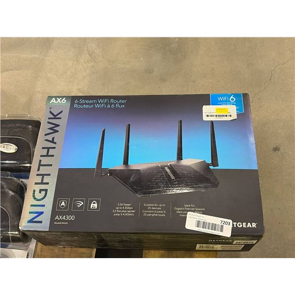 Netgear Nighthawk AX6 AX4300 WiFi 6 Router (Model RAX50)