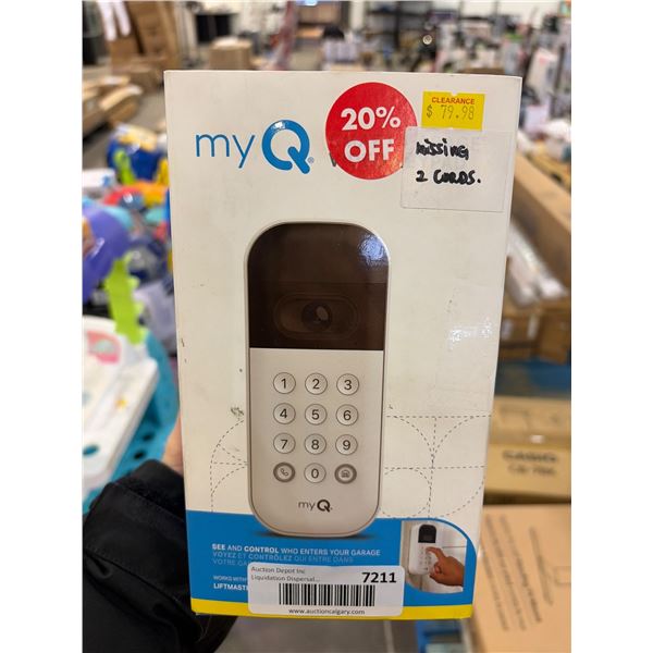 MyQ Smart Garage Video Keypad with Rechargeable Battery
