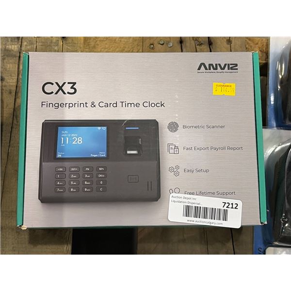 Anviz CX3 Fingerprint and Card Time Clock for Employee Management