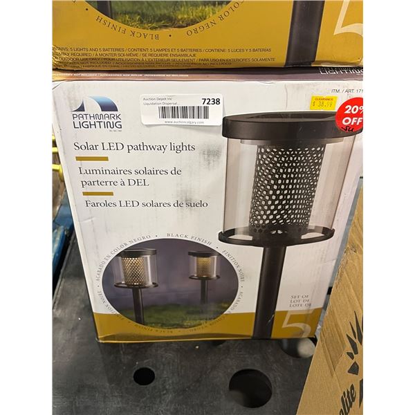 Pathmark Lighting Solar LED Pathway Lights, Set of 5