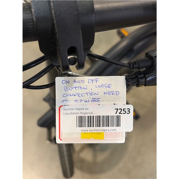 Electric Folding Bike With On/Off Button Issue and Loose Connection