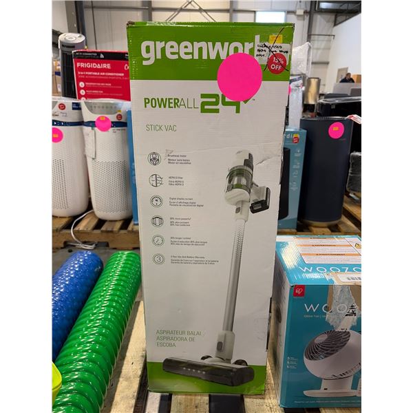 Greenworks PowerAll 24V Stick Vacuum Cleaner with Accessories