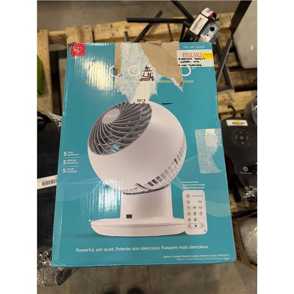 White Oscillating Air Circulation Fan with Remote Control and Capacitive Touch Panel