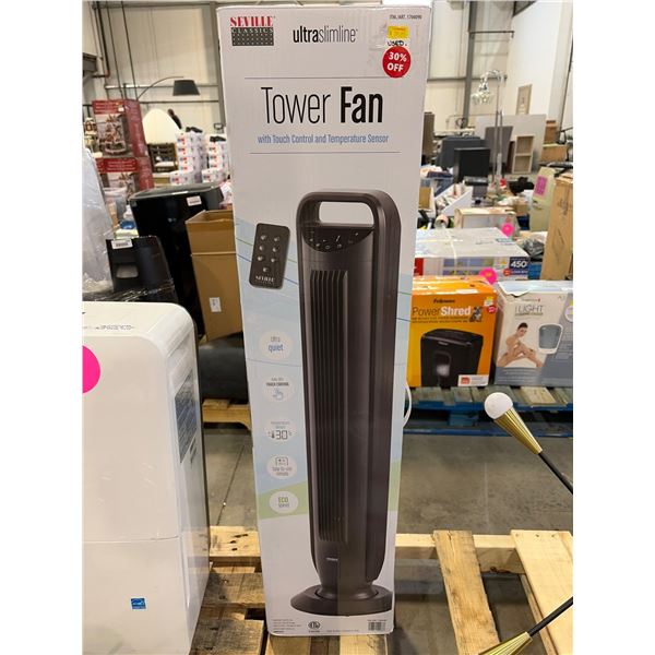 Seville Classics UltraSlimline Tower Fan With Remote Control