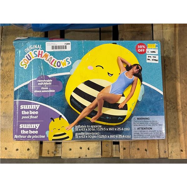 Sunny The Bee Squishmallows Inflatable Pool Float – 254 cm