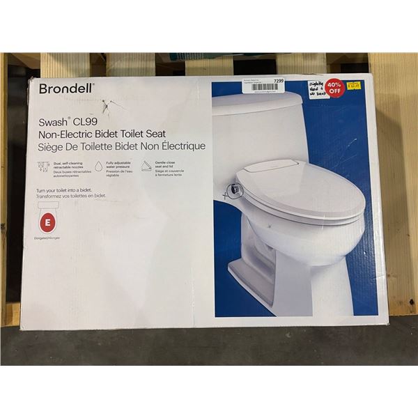 Brondell Swash Cl99 Non-Electric Bidet Toilet Seat, Elongated