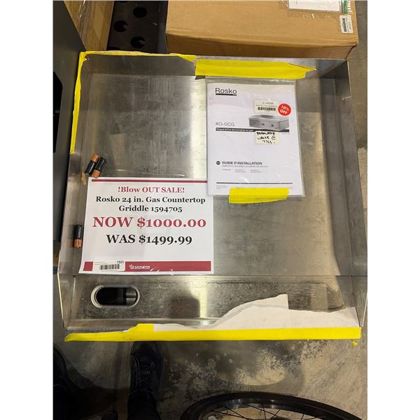 Rosko 24-Inch Gas Countertop Griddle Model RO-GCG