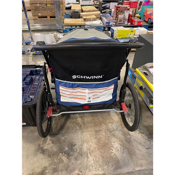Schwinn Joyrider 2-Seat Bike Trailer with Mesh Cover and Aluminum Frame