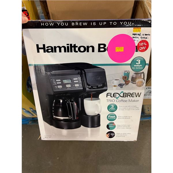 Hamilton Beach FlexBrew Trio Coffee Maker With Missing Parts