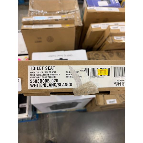 American Standard 5503B0B.020 White Slow Close Round Toilet Seat
