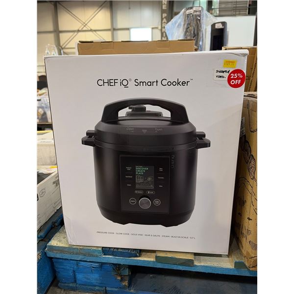 CHEF iQ Smart Cooker With Built-In Scale, 6 Qt, Black