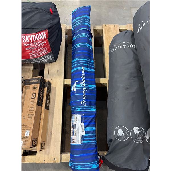 Tommy Bahama Beach Umbrella With Blue Striped Design