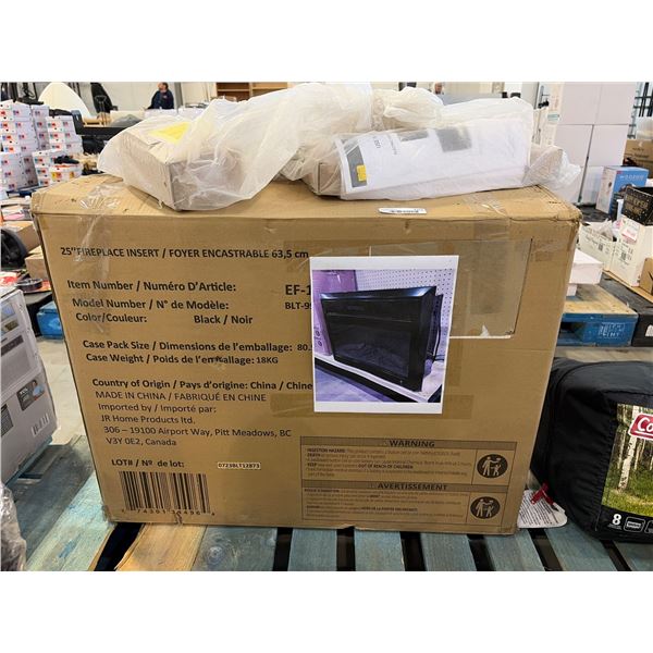 Paramount EF-EFP-SH 25-Inch Fireplace Insert in Black Finish