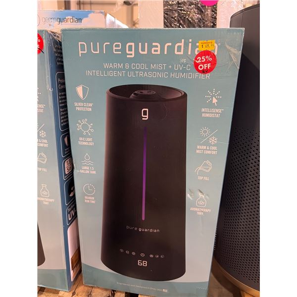 PureGuardian Warm and Cool Mist UV-C Intelligent Ultrasonic Humidifier Model H4810AR