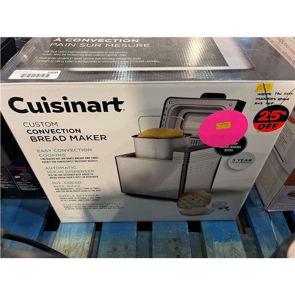 Cuisinart Custom Connection Bread Maker with Missing Components