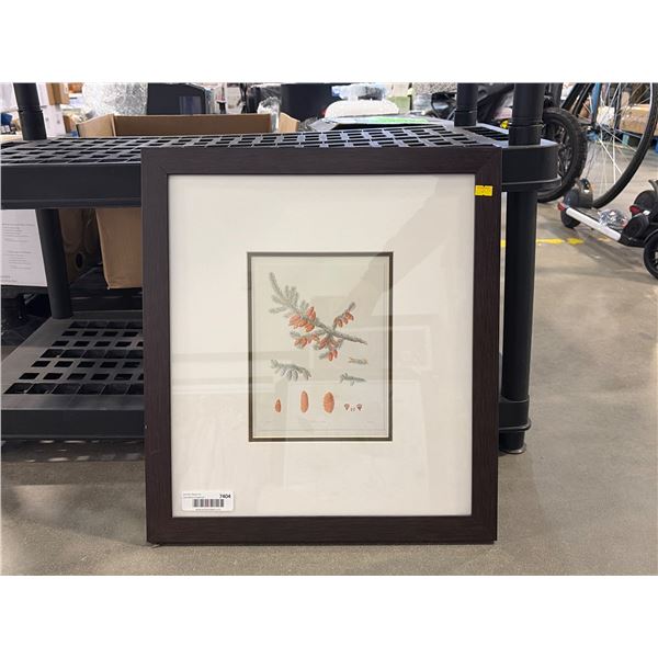 Framed Botanical Print with Matted Artwork